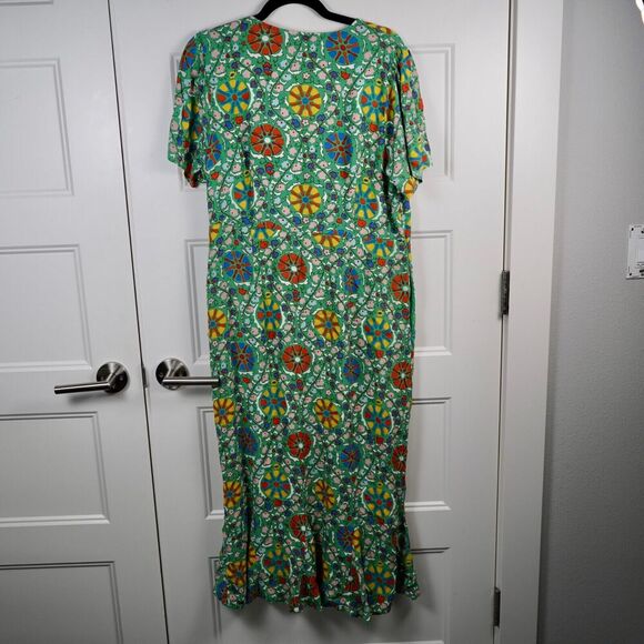 RHODE: Target Collab Green Floral Midi Dress - Picture 8 of 9